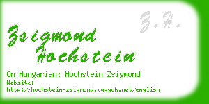 zsigmond hochstein business card